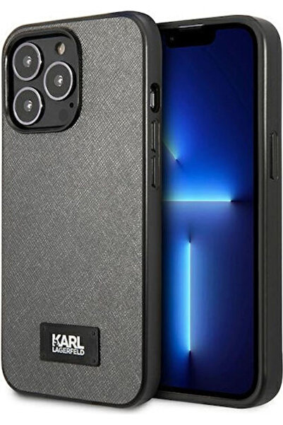 Karl Lagerfeld Saffiano Πίσω Κάλυμμα Πλαστικό / Σιλικόνης Γκρι (iPhone 13 Pro...