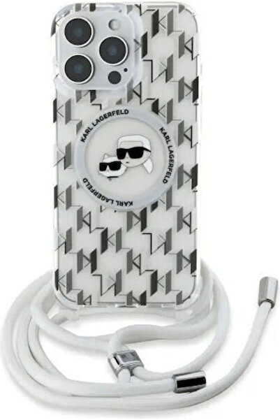 Karl Lagerfeld Iml Monogram Back Cover Plastic / Silicone with Strap Transpar...