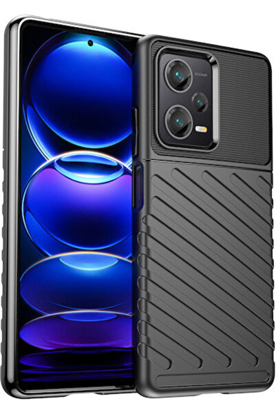 Hurtel Θάντερ Μαύρη Θήκη Πλάτης Σιλικόνης (Redmi Note 12 Pro+)