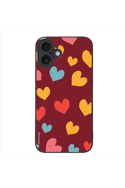 Other Θήκη Sonique Heart Series για Apple iPhone 16 Plus Μπορντό