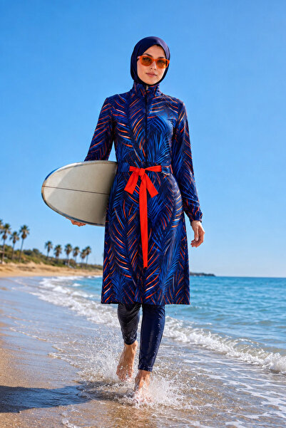Marina Swimwear Costum de baie pentru fete, băieți, cu hijab, 4 piese - cu mo...