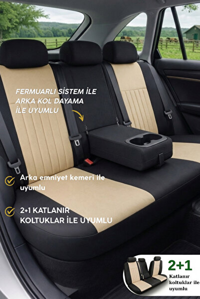 SM OTO KILIF Edition Serisi Tay Tüyü Kumaş Universal Oto Koltuk Kılıfı Tam Set