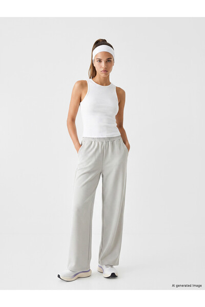 LC Waikiki Gray Elastic Waist Soft Touch Women's Sweatpants
