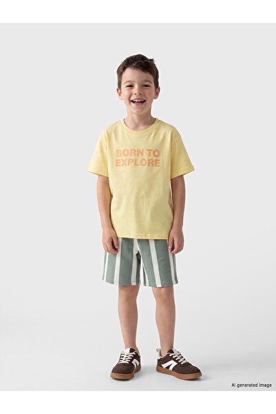 LC Waikiki Esvab • Modern & Distinctive Zero Roba Collar Printed Boys' T-Shirt