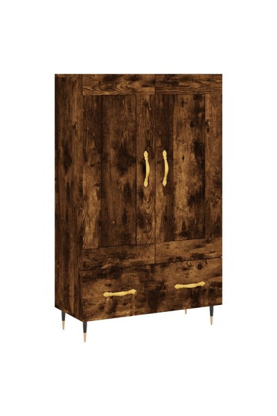 vidaxl Dulap înalt, stejar afumat, 69,5x31x115 cm, lemn prelucrat