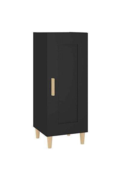 vidaxl Servantă, negru, 34,5x34x90 cm, lemn compozit