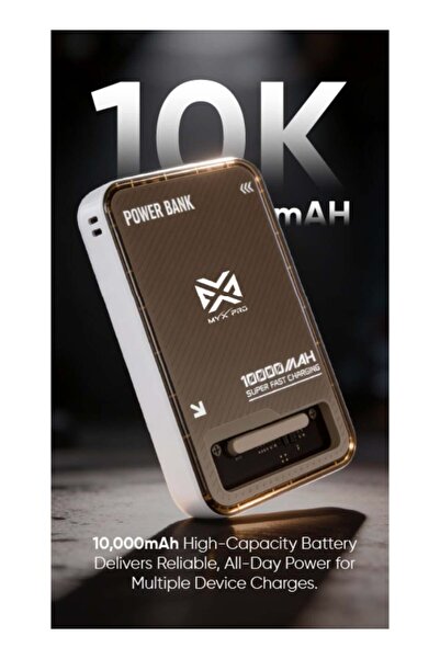 MYX PRO Blaze 10,000mAh Power Bank – 22.5W Super Fast Charging, USB-C PD 20W,...