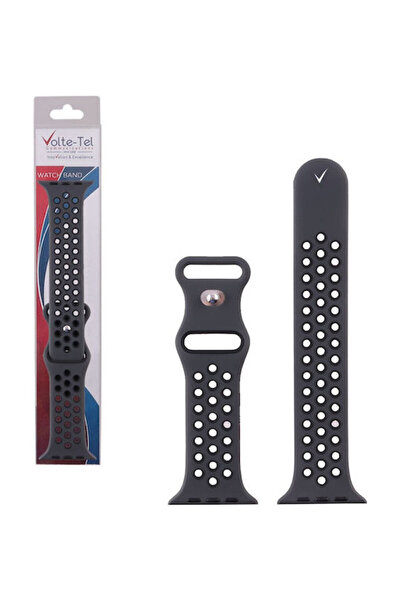 Other Volte-Tel Λουράκι Σιλικόνης Μαύρο (Apple Watch 44/45/46mm/Ultra 49mm)