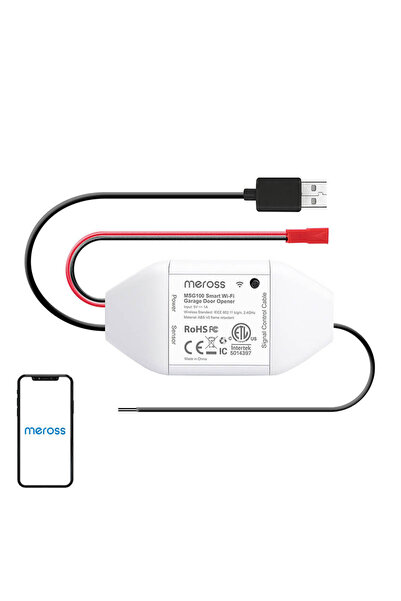 MEROSS Controler pentru ușa de garaj pentru Apple Homekit, control de la dist...