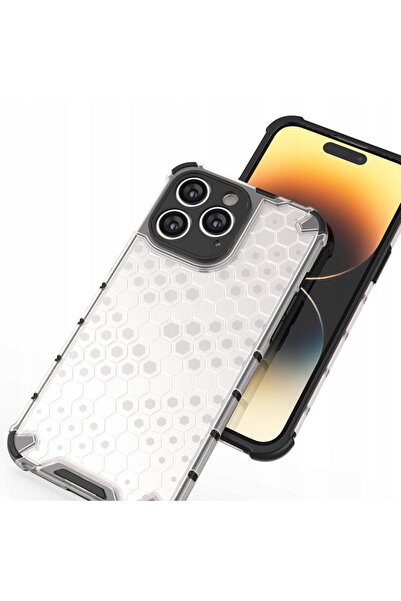 Hurtel Carcasă tip fagure pentru iPhone 14 Pro Max, hibridă transparentă