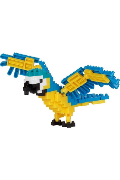 Banpresto Μπαντάι Νάνομπλοκ Ζώο Παπαγάλος Μπλε και Κίτρινος Φιγούρα από Τουβλ...