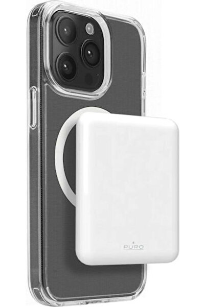 Puro Power Mag MagSafe 5000mAh 15W με Θύρα USB-C Λευκό