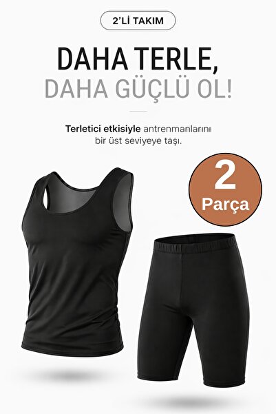 elilom Termalna sauna set od 2 delova: majica bez rukava i šortsevi, unisex, ...