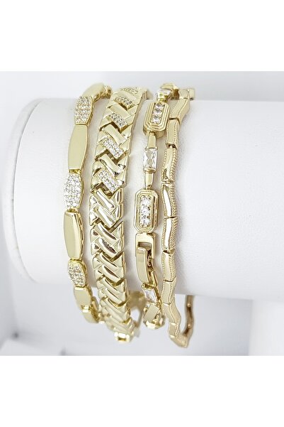 Milena SET BRATARI DAMA PLACATE CU AUR 14K -LUNGIME 19CM