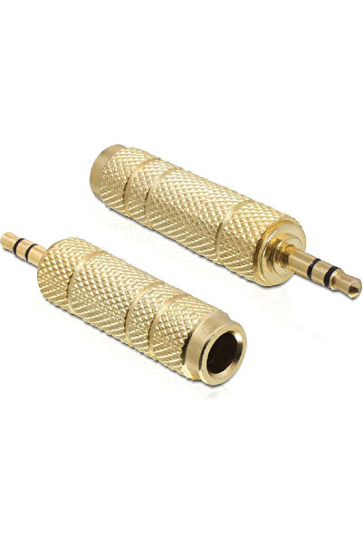 DELOCK Μετατροπέας 3.5mm αρσενικό σε 6.3mm θηλυκό Χρυσός 1 τεμάχιο 65360