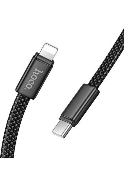 hoco. Hoco Επίπεδο Καλώδιο USB 2.0 USB-C αρσενικό - USB-C 60W Μαύρο 1μ