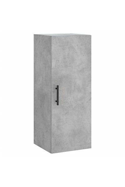vidaxl Dulap montat pe perete, gri beton, 34,5x34x90 cm