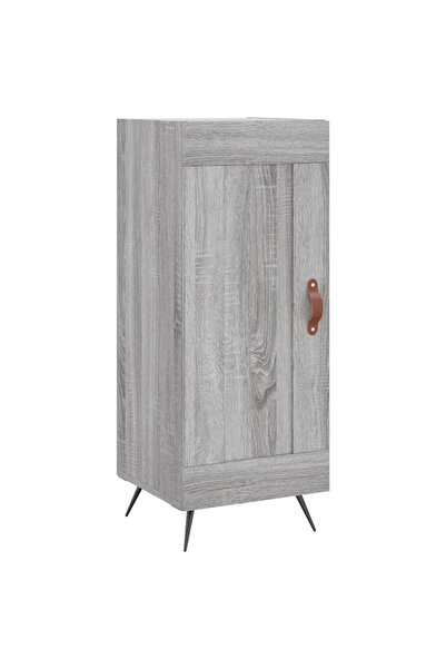 vidaxl Servantă, gri sonoma, 34,5x34x90 cm, lemn compozit