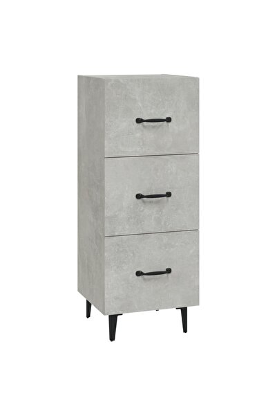 vidaxl Servantă, gri beton, 34,5x34x90 cm, lemn compozit