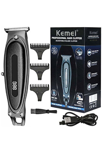 Kemei KM-1945 Επαγγελματική Κουρευτική Μηχανή Μαλλιών Μαύρη KM-1945