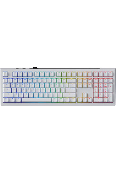 Ducky One X Ασύρματο πληκτρολόγιο gaming με φωτισμό RGB (Αγγλικό US) Λευκό
