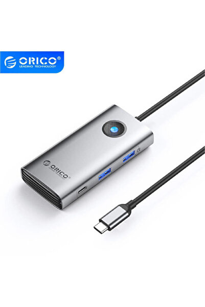 Orico Σταθμός σύνδεσης USB-A / USB-C με HDMI 4K PD Ethernet Ασημί (PW11-6PCR-...