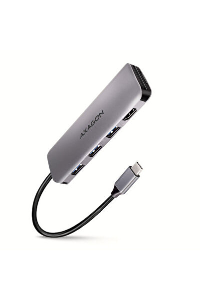 Axagon HMC-HCR3A USB-C Σταθμός Σύνδεσης με HDMI 4K Ασημί