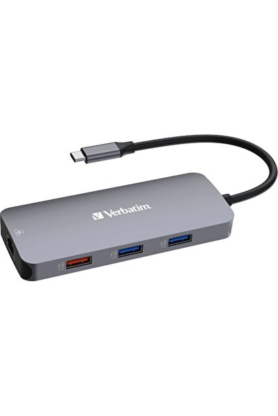 Verbatim CMH-9 USB-C Σταθμός Σύνδεσης με HDMI 4K PD Ethernet Γκρι