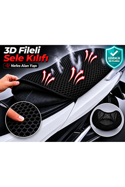 Vi Caro Husă pentru șa motocicletă SYM HD2 200i Husă pentru șa cu plasă 3D Pr...