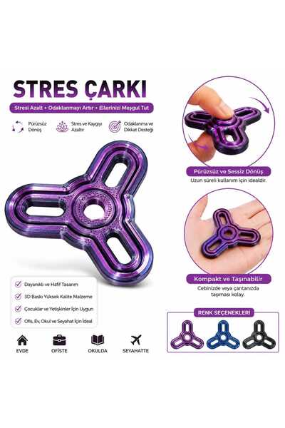 Hc 3D Stres Çarkı - Yeni Nesil Odaklanma Oyuncağı