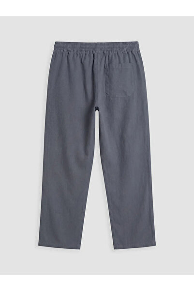 LC Waikiki Gray Comfortable Fit Linen Look Men's Trousers