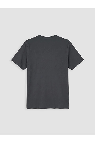 LC Waikiki Anthracite Crew Neck Printed Men's T-Shirt
