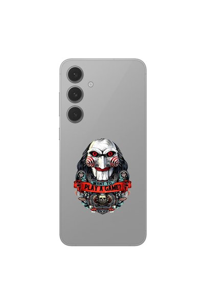 PPKin Samsung Galaxy S25 Fe Compatible Horror 7 Design Transparent Case
