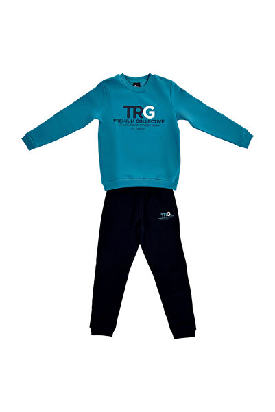 Target Set din fleece pentru copii, cu bluză cu guler rotund și pantaloni cu ...