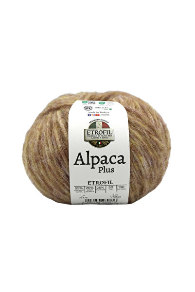 Etrofil Alpaca Plus Knitting Yarn Amber Yellow 55% Organic Wool 20% Baby Alpa...