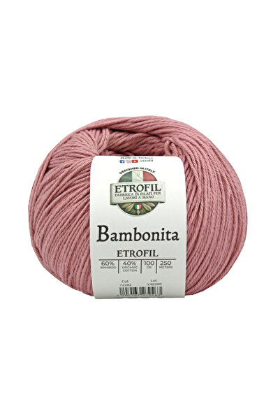 Etrofil Bambonita pređa za pletenje, losos, 60% bambus, 40% organski pamuk, 1...