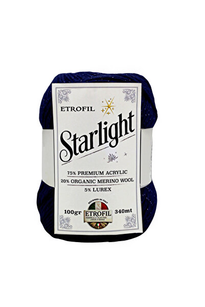 Etrofil Νήμα Πλεξίματος Star Light Σκούρο Ναυτικό Μπλε 75% Ακρυλικό Premium 2...