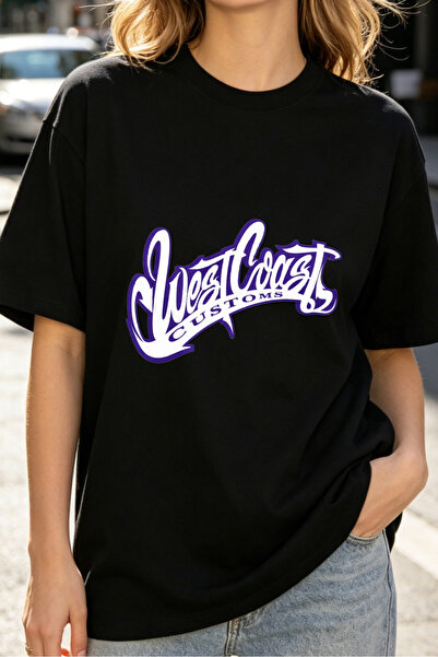 Fleck تي شيرتات نسائية من West Coast Customs Streetwear بطباعة جرافيك وقصة فض...