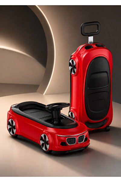DAT Kids Ride-On Toy Car 3-in-1 with Suitcase – Light & Music Sports Car for ...