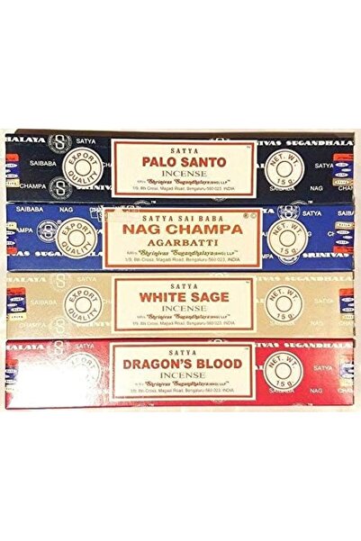 satya Betisoare Parfumate , 4 Pachete X 15 bucati , Nag Champa, Palo Santo, D...