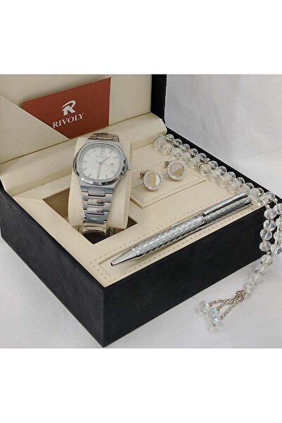 RİVOLİ Eid Offer 🌙 Men's Stainless Steel Set consisting of a watch, rosary, ...