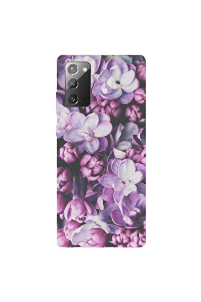 Other Samsung Note 20 Purple Flowers Transparent Silicone TPU Θήκη