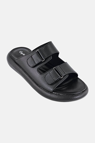 English Laundry Men Slip On Arabic Sandals, Black