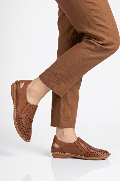 Aspor Tan Genuine Leather (Narrow Fit) Women's Casual Shoes