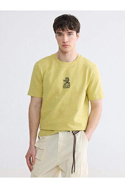 LC Waikiki Peak New Season Crew Neck Embroidered Men's T-Shirt
