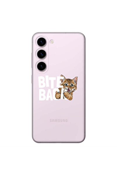 Other Samsung S23 Plus bitte back cat Transparent Silicone TPU Θήκη