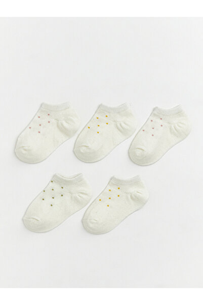 LC Waikiki Rmz Gi̇yi̇m Farki̇yla Baby Girl Booties Socks 5-Pack