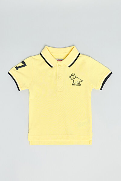 R&B Print Detail Polo T-Shirt and Short Sleeves