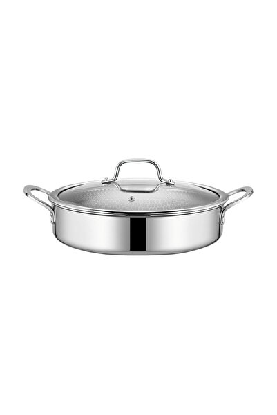 SWISS Pot Haus-Zermatt, stainless steel with 3 layers, 24x7 cm, 2.9 L, silver