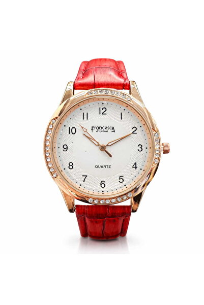Watch Classic elegant red ladies watch, Francesca di Geneva, FF126